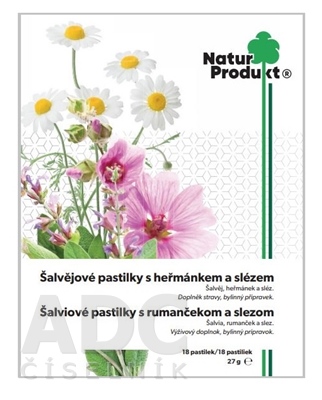 NaturProdukt Šalviové pastilky s rumančekom