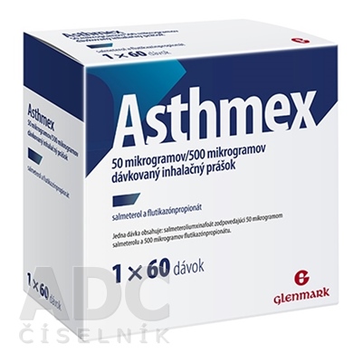Asthmex 50 mikrogramov/500 mikrogramov