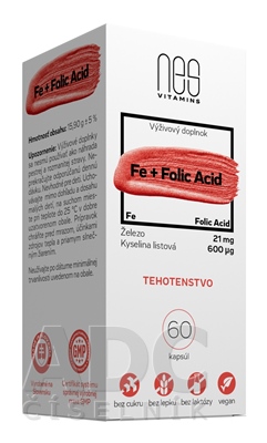 nesVITAMINS Fe 21 mg + Folic Acid 600 µg