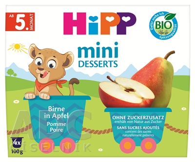 HiPP BIO 100% Ovocie Jablká s hruškami