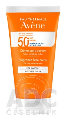 AVENE KRÉM bez parfumácie SPF50+ INVISIBLE FINISH