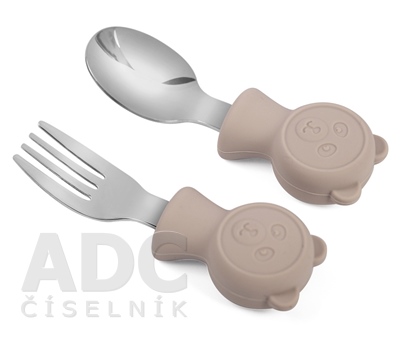 martons Bear Detský príbor - Cream