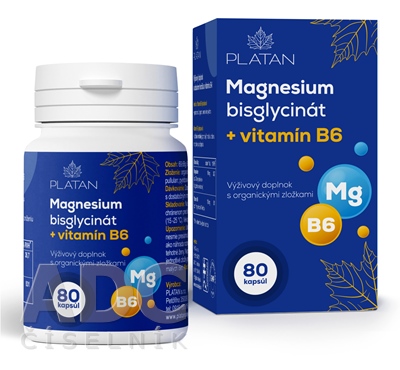 PLATAN Magnézium bisglycinát + vitamín B6