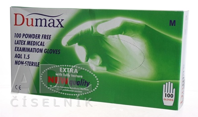 DUMAX RUKAVICE latexové  vyšetrovacie
