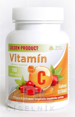 GOLDEN PRODUCT Vitamín C 500 mg + B3 + D3 + šípky