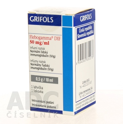 Flebogamma DIF 50 mg/ml infúzny roztok