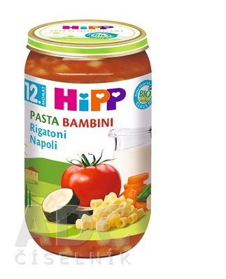 HiPP Príkrm BIO PASTA BAMBINI Rigatoni NEAPOL