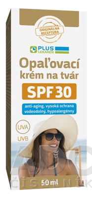 PLUS LEKÁREŇ Opaľovací krém na tvár SPF 30