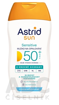 ASTRID SUN Sensitive Mlieko na opaľovanie OF 50+