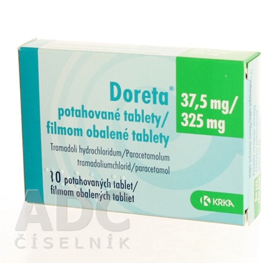 Doreta 37,5 mg/325 mg filmom obalené tablety