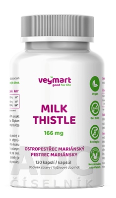 vegmart MILK THISTLE (Pestrec mariánsky) 166 mg