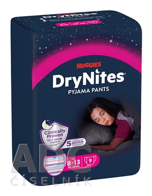 HUGGIES DryNites L pre dievčatá (8-13 rokov)
