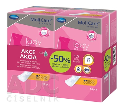 MoliCare Premium lady pad 1,5 kvapky DUOPACK