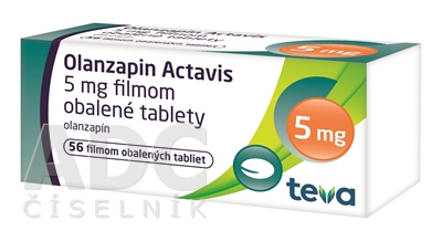 Olanzapin Actavis 5 mg filmom obalené tablety
