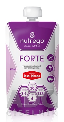 Nutrego FORTE s príchuťou lesná jahoda