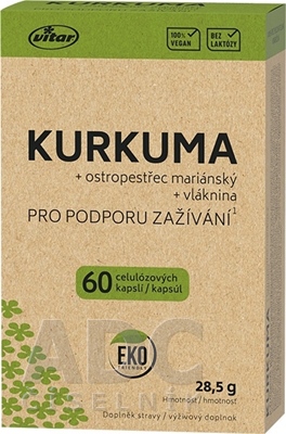 VITAR KURKUMA + ostropestrec + vláknina