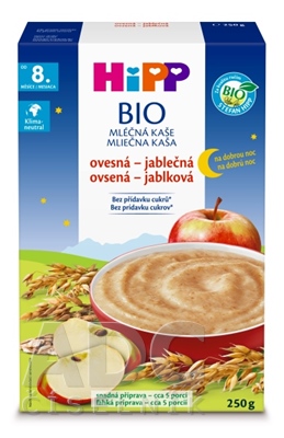 HiPP BIO MLIEČNA KAŠA Dobrú noc Ovseno-jablková