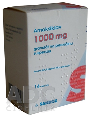 Amoksiklav 1000 mg granulát na perorálnu suspenziu