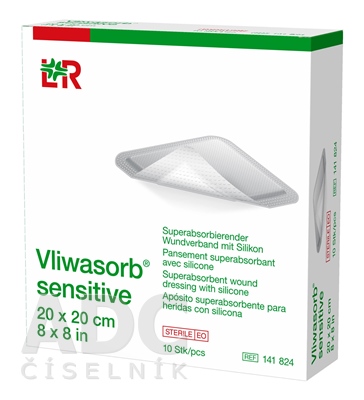 Vliwasorb sensitive Krytie na rany 20x20 cm