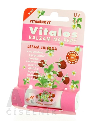 VITALOS Balzam na pery lesná jahoda SPF 15