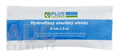 PLUS LEKÁREŇ Hydrofilný sterilný obväz