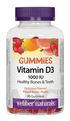 Webber Naturals Vitamín D3 1000 IU Gummies