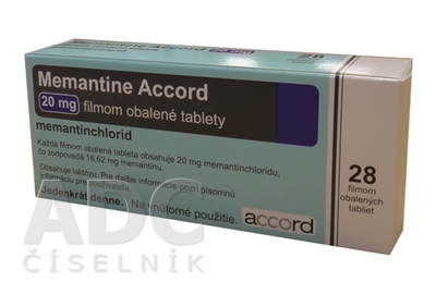 Memantine Accord 20 mg filmom obalené tablety