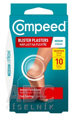 Compeed NÁPLASŤ na pľuzgiere na nohách STREDNÁ