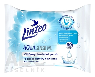 LINTEO VLHČENÝ TOALETNÝ PAPIER AQUA SENSITIVE