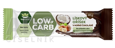 topnatur LOW CARB Tyčinka Lies. oriešok v čokoláde