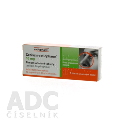 Cetirizin-ratiopharm 10 mg - ADC.sk