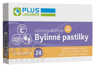 PLUS LEKÁREŇ Bylinné pastilky Bez cukru