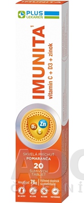 PLUS LEKÁREŇ IMUNITA vitamín C + D3 + zinok