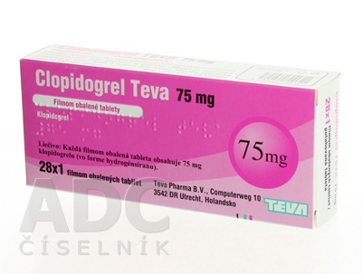 Clopidogrel Teva 75 mg filmom obalené tablety