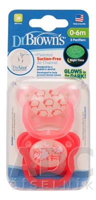 Dr.BROWN´S CUMLÍK PreVent ORTODONT SVIETIACI
