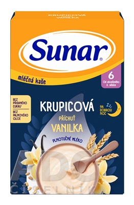 Sunar mliečna KAŠA KRUPICOVÁ Na dobrú noc