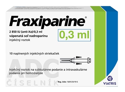 Fraxiparine 2 850 IU (anti Xa)/0,3 ml