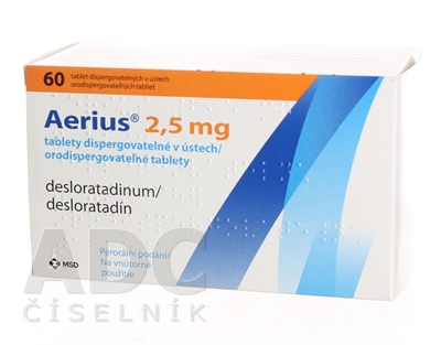 Aerius 2,5 mg orodispergovateľné tablety