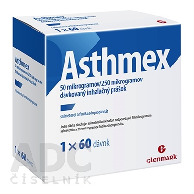Asthmex 50 mikrogramov/250 mikrogramov