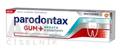 Parodontax ĎASNÁ + DYCH & CITLIVÉ ZUBY WHITENING