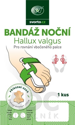 svorto BANDÁŽ NOČNÁ Hallux Valgus 030