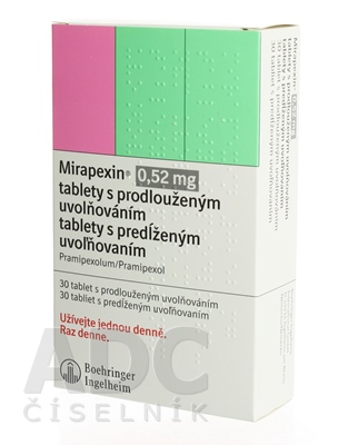 Mirapexin 0,52 mg tablety s predĺženým uvoľňovaním