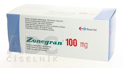 Zonegran 100 mg tvrdé kapsuly
